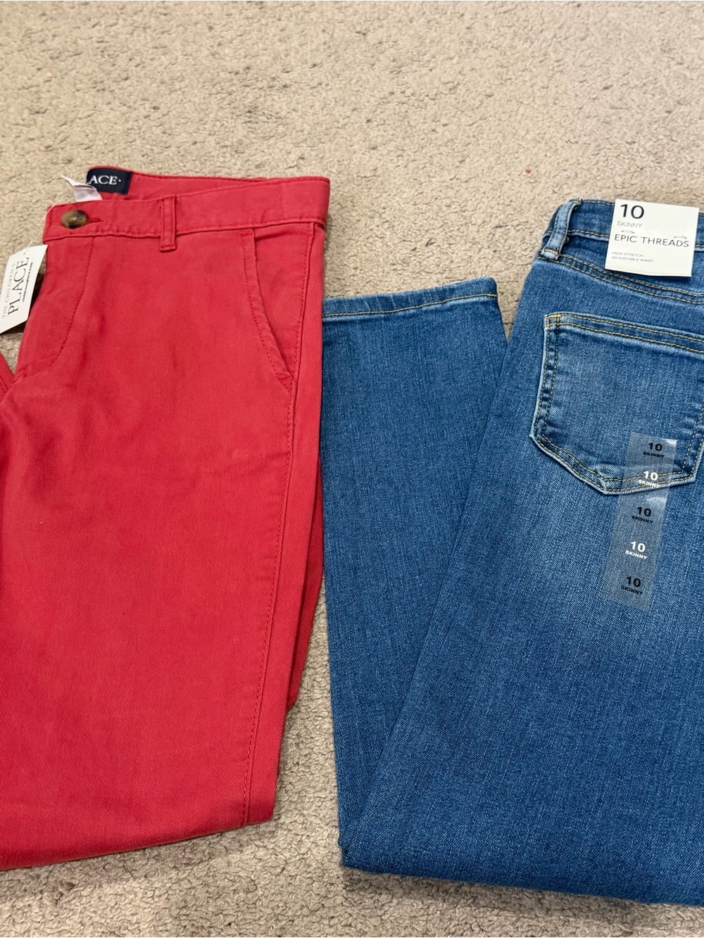 2 Piece Boys Size 10 Pants Lot NWT Epic Threads Skinny Jeans & The Children Plac